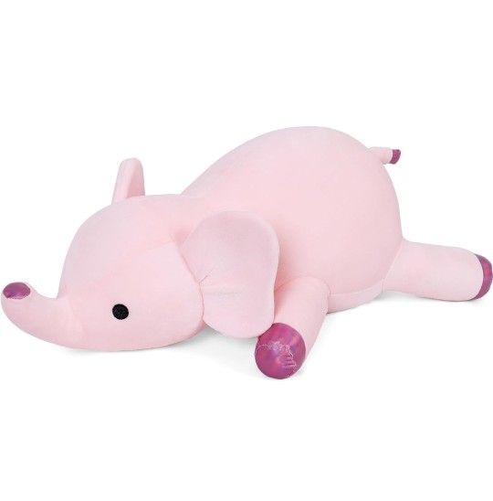 Wepop Weighted Stuffed Animal-pink Elephant