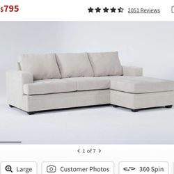 Sofa With Reversible Chaise