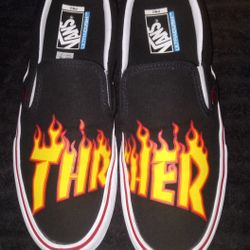 VANS X THRASHER PRO SLIP ON SKATEBOARD SHOES 