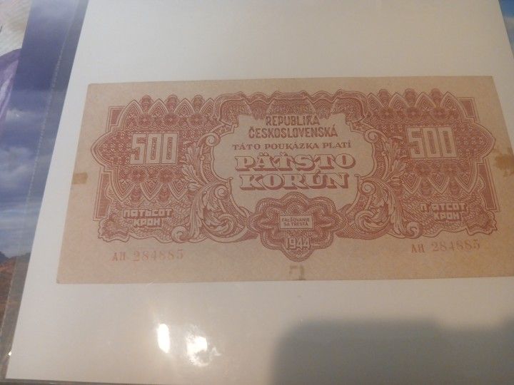 1944 500 Koruna Ceskoslovenska