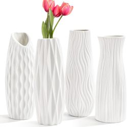 Ceramic Vases, 9.5 Inch Tall Flower Vases