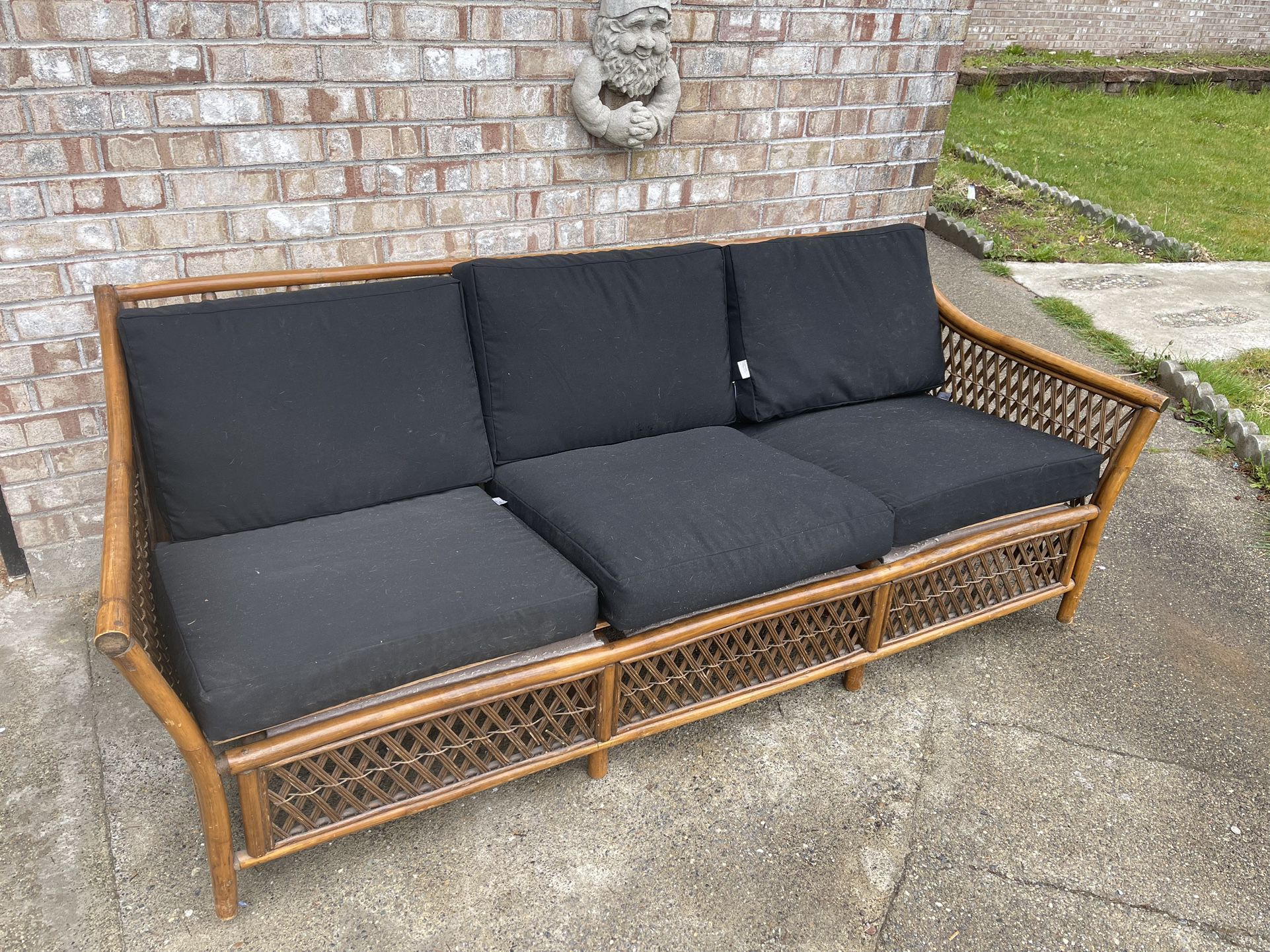 Vintage Rattan Couch 