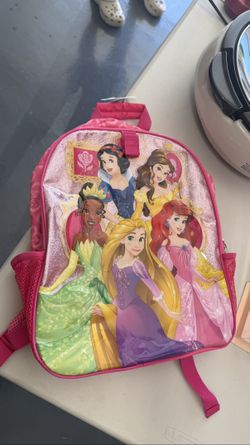 Disney Princess Girls Backpack - Brand New with Tags (Pink Glitter)