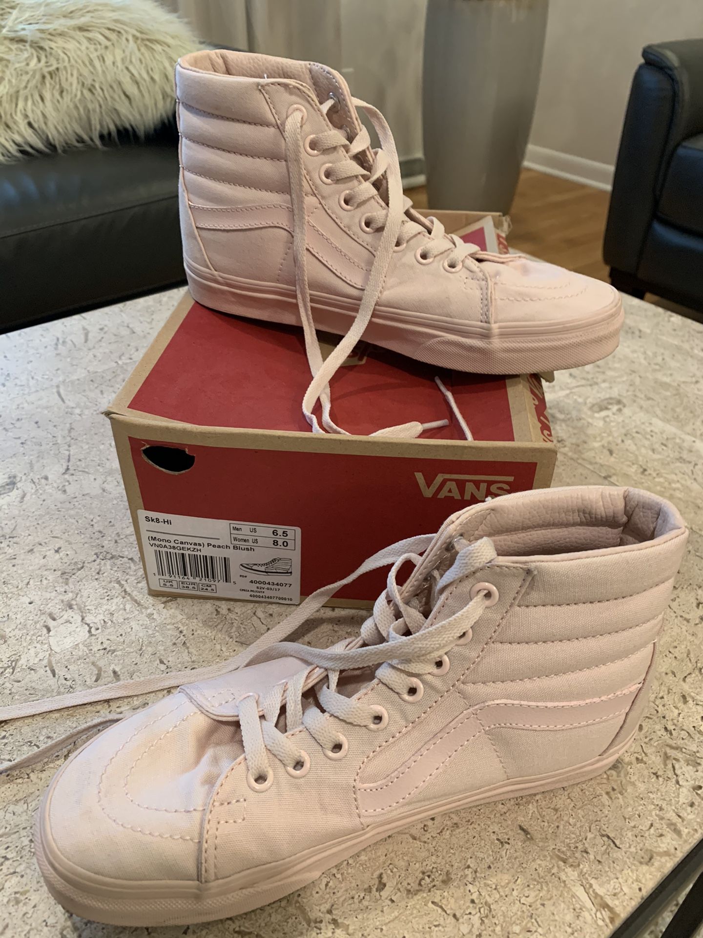 Vans (Mono Canvas) Peach Blush/ M 6.5 W 8.0