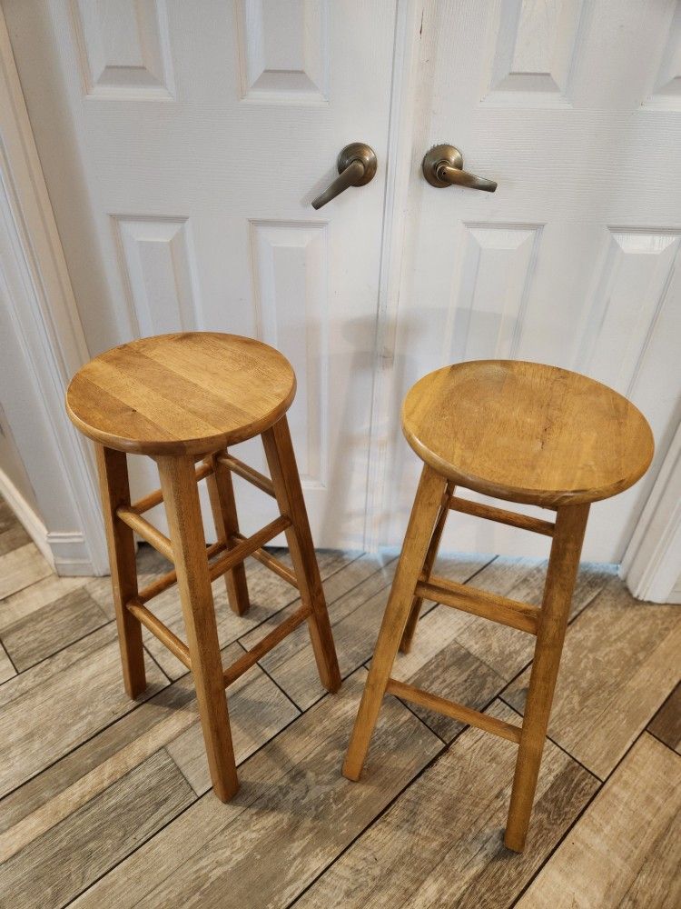 Wooden Stools - 29 Inches