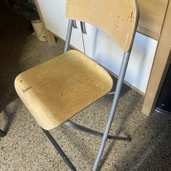 Ikea bar stool with backrest, foldable seat H 23 3-4”