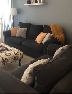 Charcoal couch and loveseat- must go!