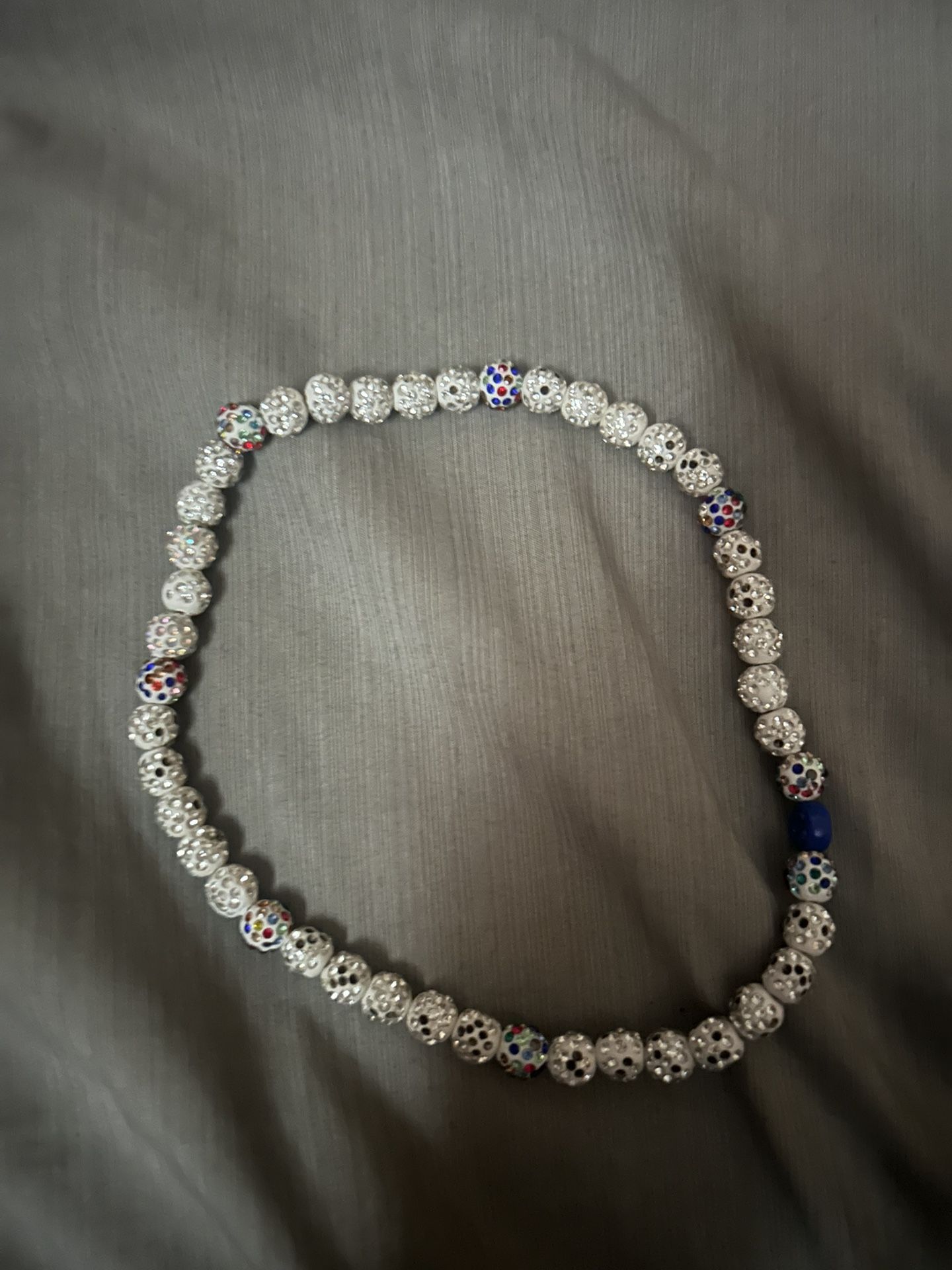 Baseball Rhinestone Necklace