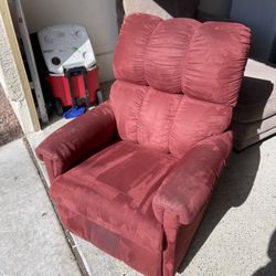 La-Z-Boy Red Microfiber Rocking Recliner Chair 