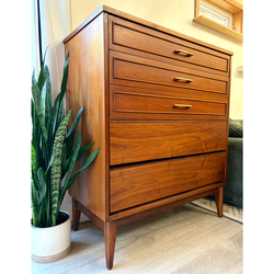 Dixie mid century modern walnut dresser
