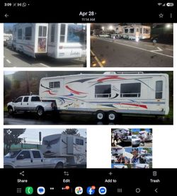 30 foot Manaco delux coach 5th wheel and 2013 Toyota Prius 5500