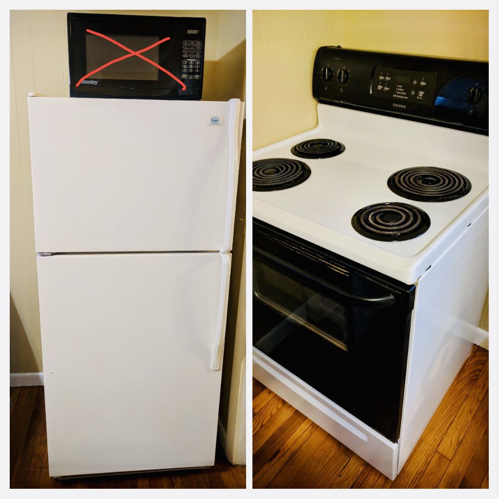 Tappan Electric Stove and Refrigerator Set 