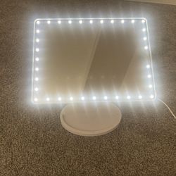 Lighted Vanity Makeup Mirror, Light Up Mirror With 35 LED Lights, Touch Screen
