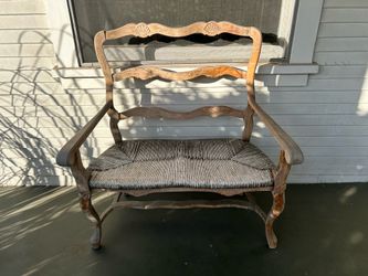 French Country Wood Bench