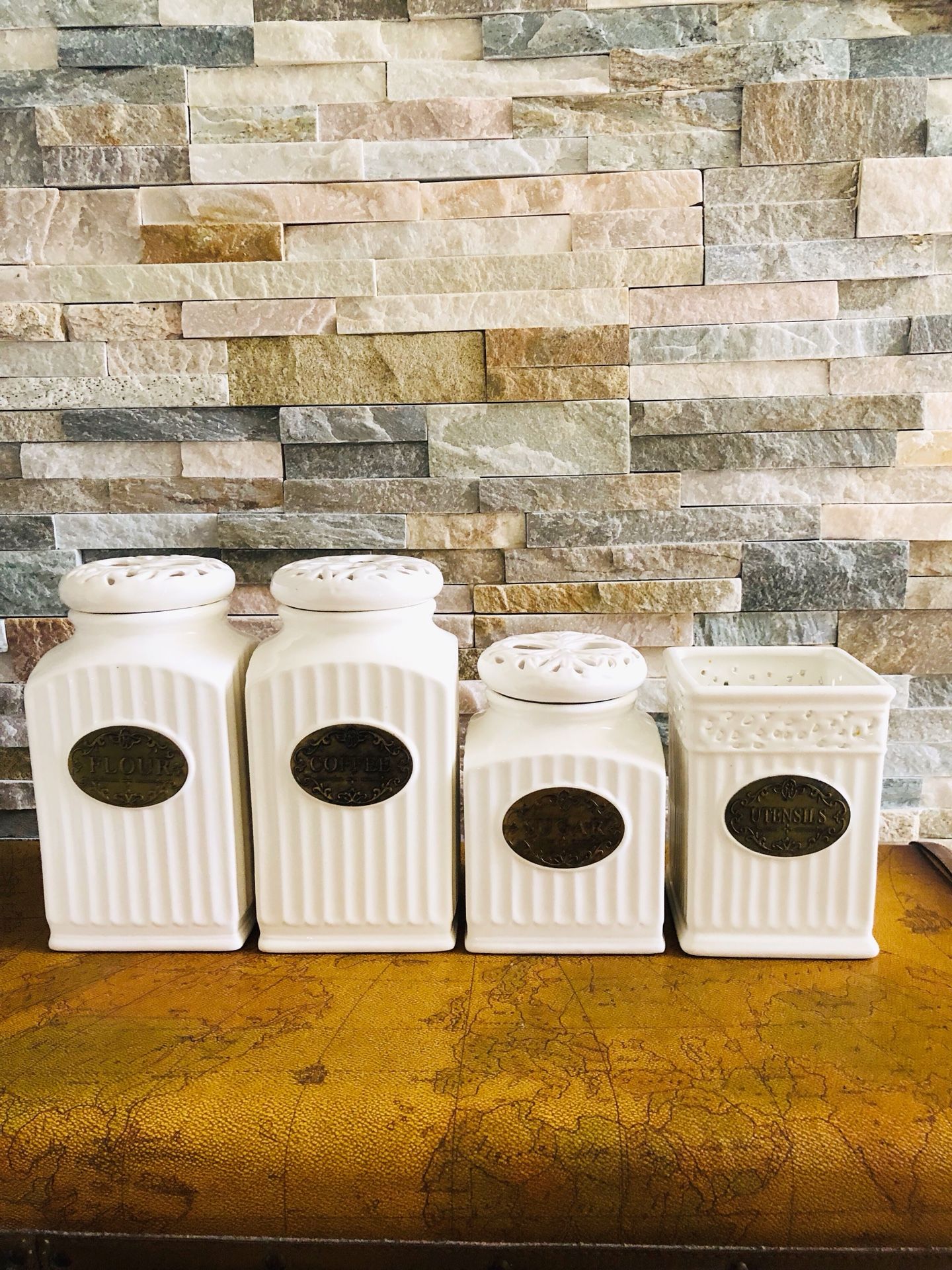 THL FarmHouse French Shabby Chic Cannisters