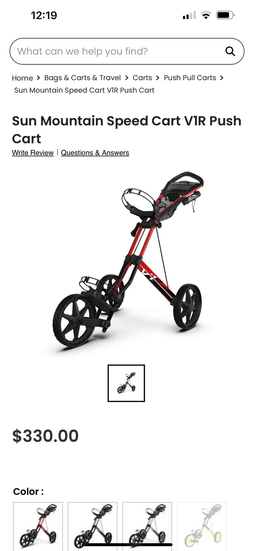 GOLF, Sun Mountain Speed Cart, all bells and whistles, w hand brake, cell phone set up, easy up and down, $189