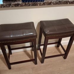 Set Of 2 Dining Stools 26"