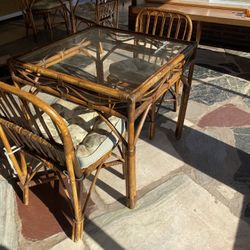 Antique Table With 2 Chairs 