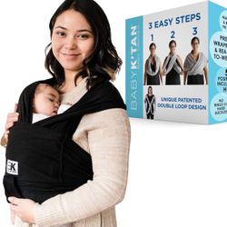 Original Baby K'tan Baby Carrier: #1 Easy Pre-Wrapped, Soft, Slip-On, No Rings, No Buckles | 5 in 1 Baby Sling Gift | The Best Hands Free Infant Wrap 