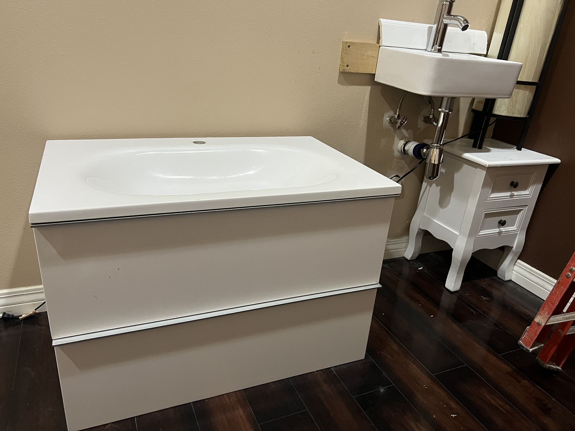 bathroom sink cabinet draw