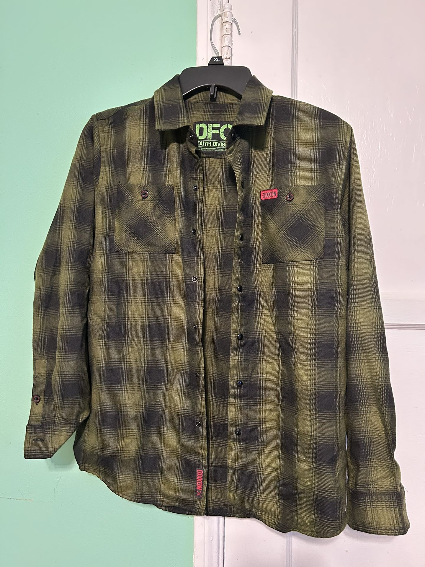 DFC Plaid Green Youth Flannel Shirt
