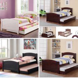 Twin Bed With Trundle Twin Not Including Mattress 