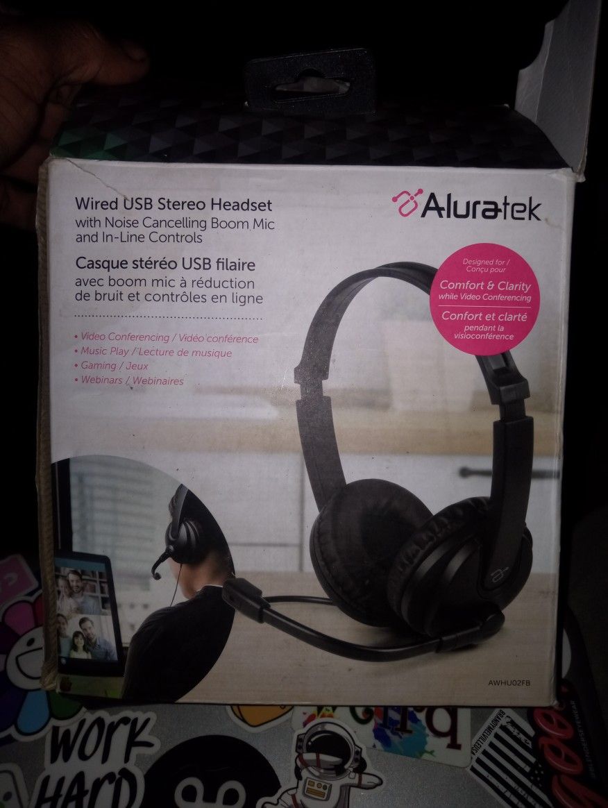 Alura Tek Wired USB Stereo Headset 2x