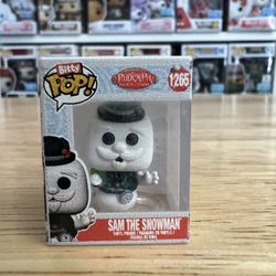 HYPER RARE BITTY CHASE Sam Snowman 1" Funko Pop #1265 Rudolph Reindeer Christmas