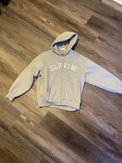 Supreme x B.B Simon Zip-Up Hoodie Grey Arc Logo