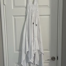 XS  White bohemian halter-style dress