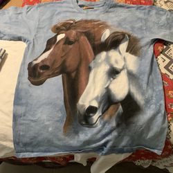 The Mountain Medium T-shirt . Horses . $15