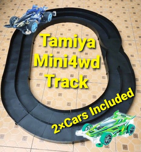 ☆IMPORTED Brand New In Box Set Tamiya Mini4wd Slot Car Roller Oval TRACK Lane Change ☆BNIB 2 Cars & 2 RACE Motors INCLUDED☆ RC Mini 4WD ☆$260☆