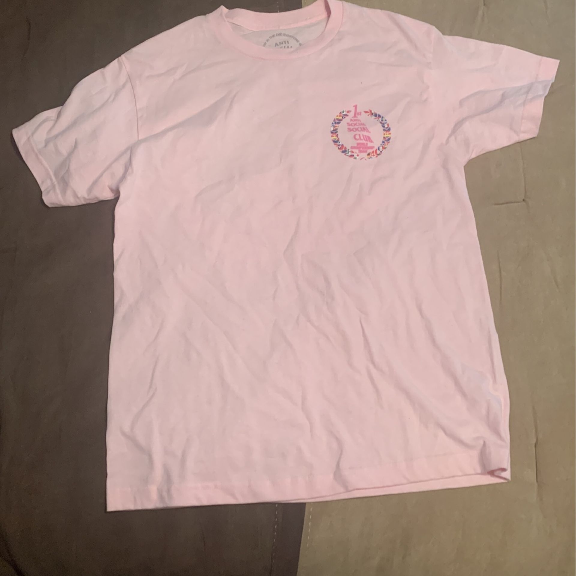Pink Anti Social Club Shirt (Trades) Never Worn