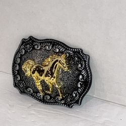 Belt Buckle Running Horse 