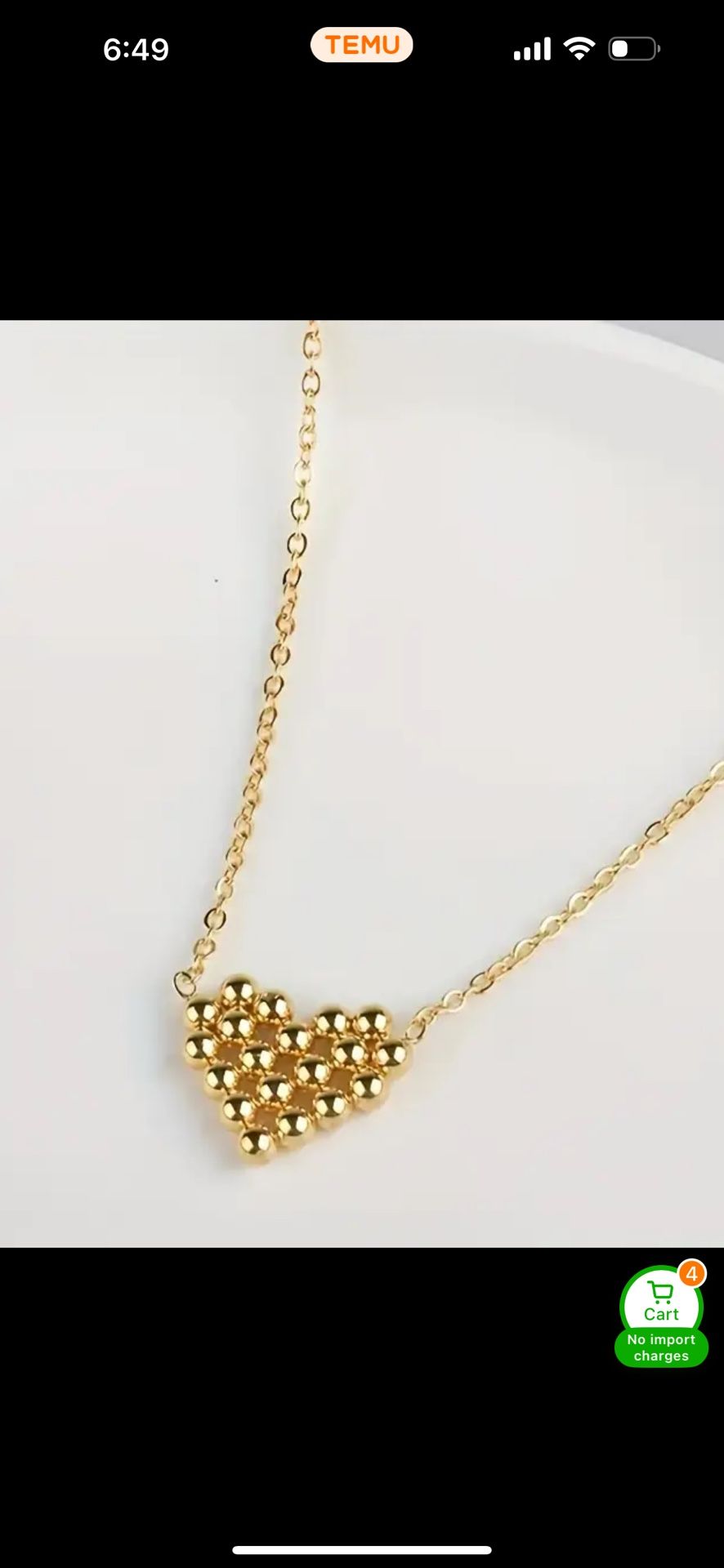 18K Gold Heart Necklace