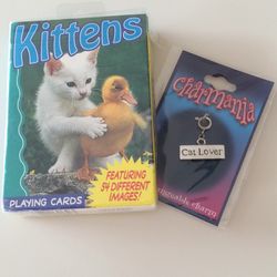 Cat Lover Charm and Kitten Cards