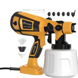 SparQue Paint Sprayer Gun 1000W, Electric High Pressure Spray, 5 Nozzles, 3 Patterns for DIY Home Furniture Cabinets Fence Walls Door Garden Chairs, T