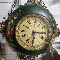 ANTIQUE FRENCH BAKER WALL MOUNT CLOCK