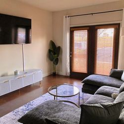 White TV Stand With Storage 