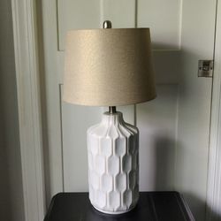 MCM White Ceramic Table Lamp
