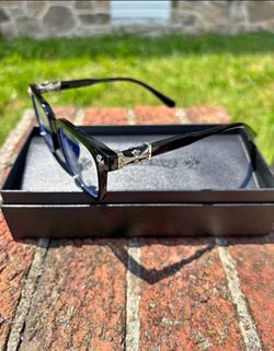 Chrome Hearts Black Eyeglasses with Silver Hardware