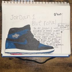 Jordan 1 “Blue Royal” Drawing 
