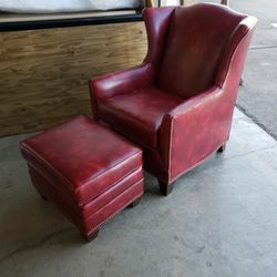 WINGBACK CHAIR AND OTTOMAN 