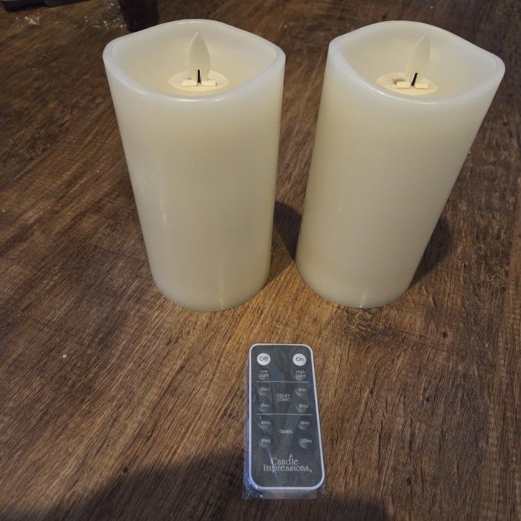 2 Faux Fake Candle Candles With Remote Home Decor Decoration