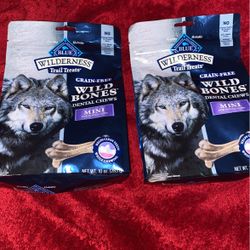 2 Bags Of Blue Wilderness Mini Wild Bones For Small Dogs