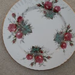 Hammersley (England) "Grandmother's Rose" -  Embossed Rim Salad Plate