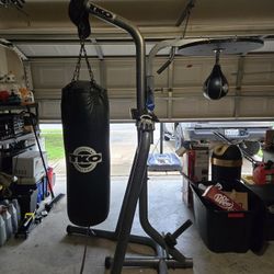 TKO Punching Bag With Stand And Speed Bag