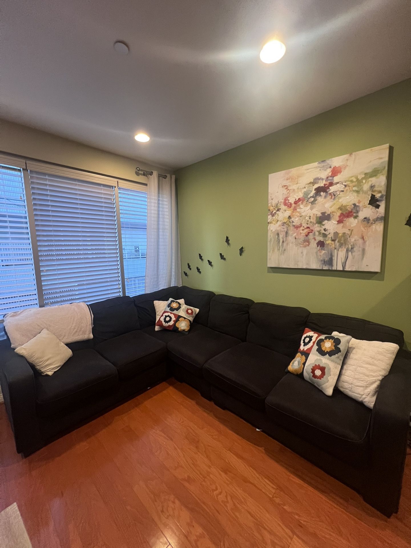 Black L Shaped Couch