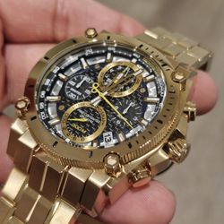 Brand New Bulova Precisionist Gold Watch 