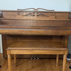 Upright Piano With Bench